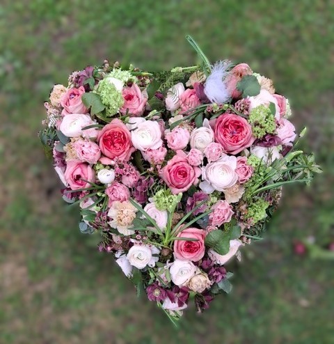 Trauerherz rosa
